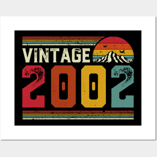 Vintage 2002 Birthday Gift Retro Style Posters and Art